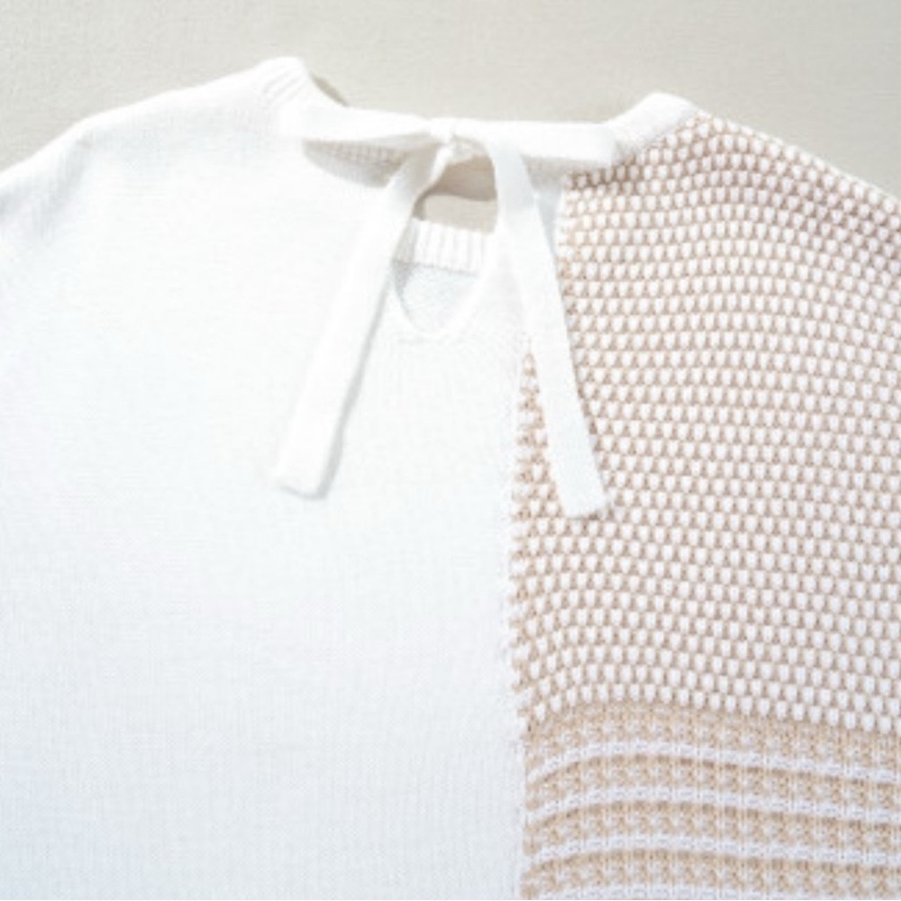 Colorblock Crew Neck Sweater - Picture 7 of 8